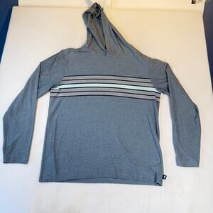 Vineyard Vines Island T-Shirt Hoodie Men M PIMA Cotton Blend Strech Beach Stripe